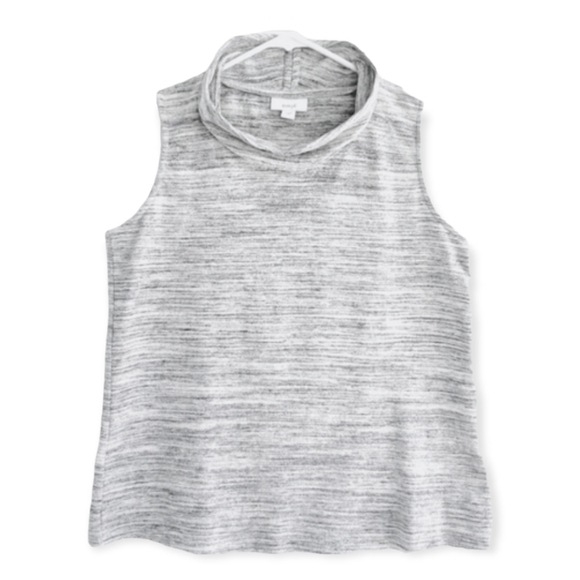 𝅺J.JILL Blue Marled Turtleneck Tank Top - Picture 1 of 5